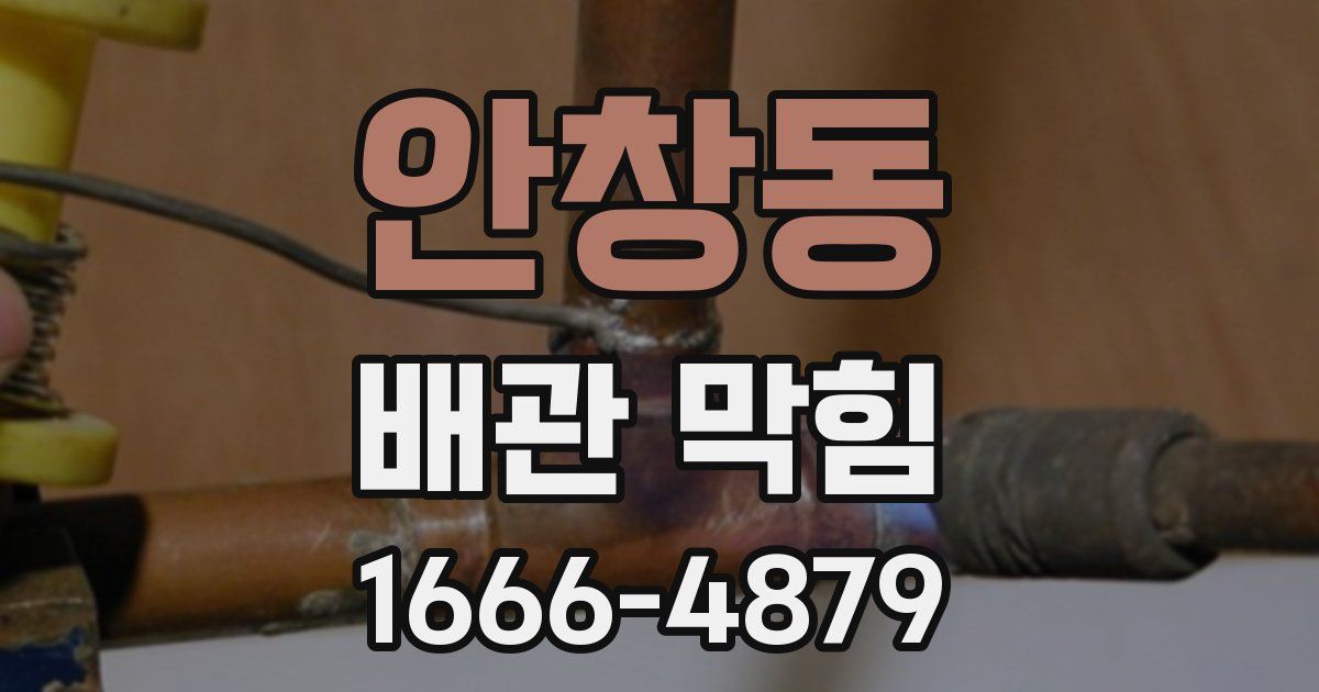 안창동 배관 막힘