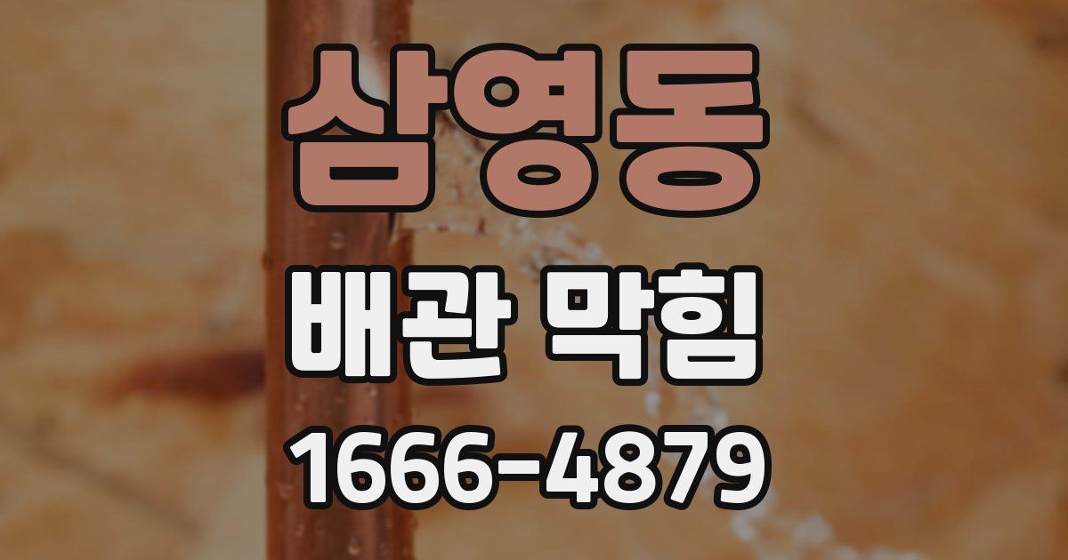 삼영동 배관 막힘