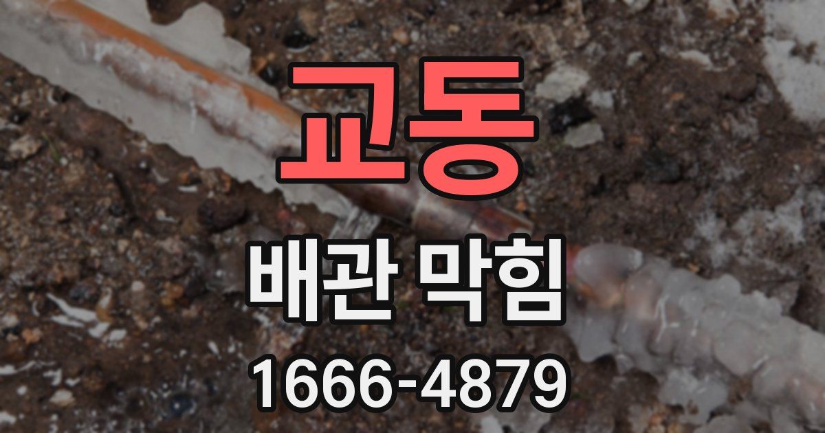 교동 배관 막힘