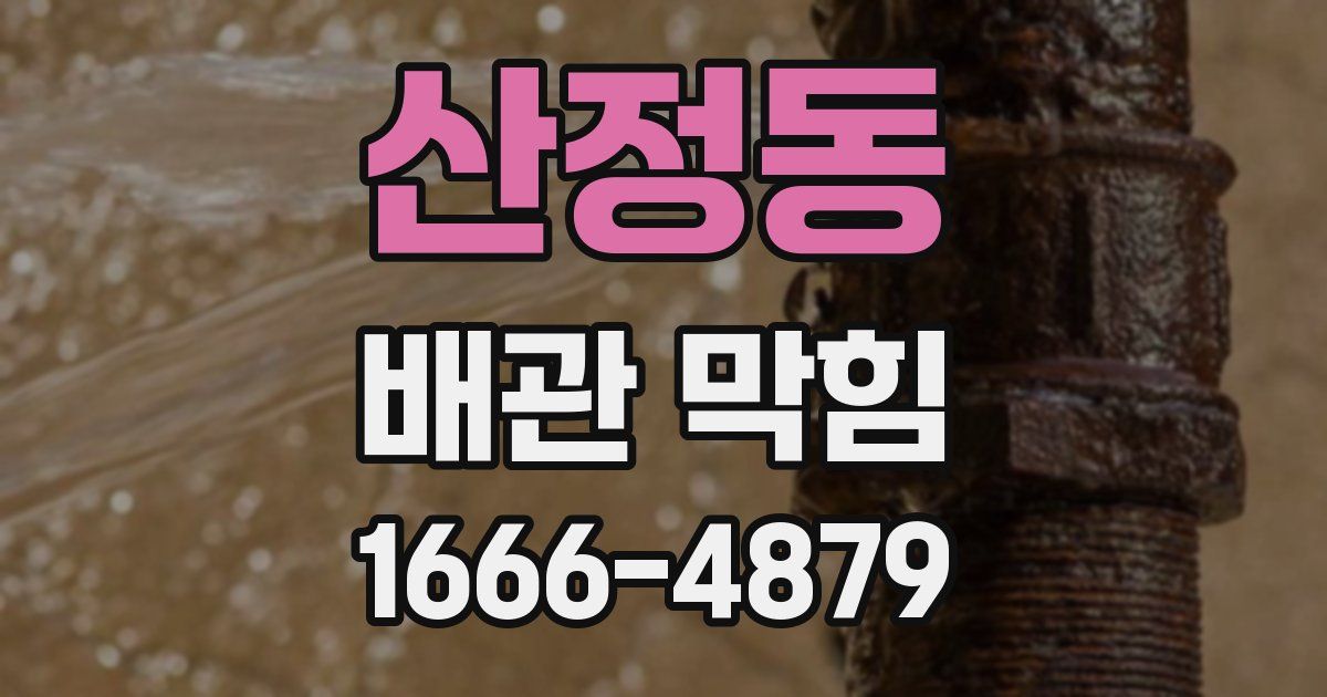 산정동 배관 막힘