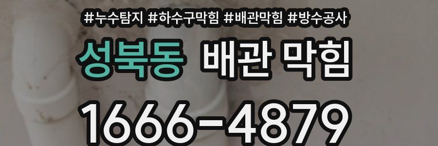 성북동 배관 막힘