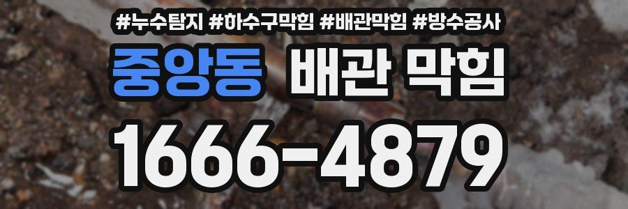 중앙동 배관 막힘