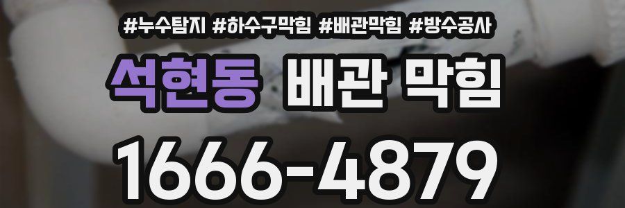 석현동 배관 막힘
