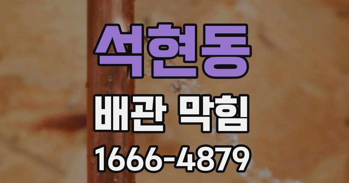 석현동 배관 막힘