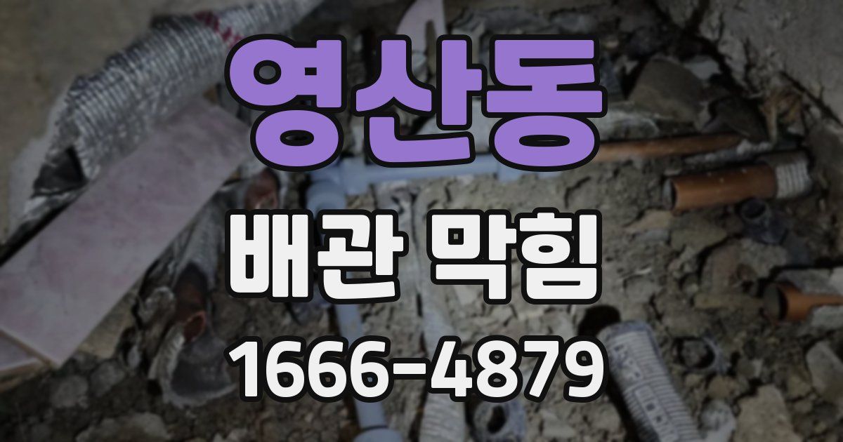 영산동 배관 막힘
