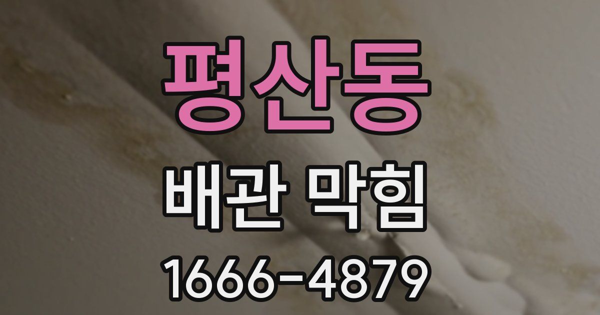 평산동 배관 막힘