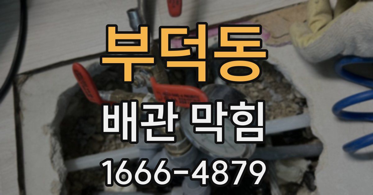 부덕동 배관 막힘