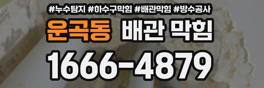 운곡동 배관 막힘