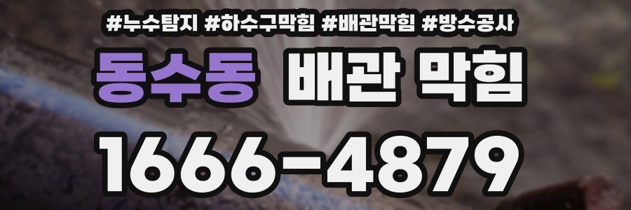 동수동 배관 막힘