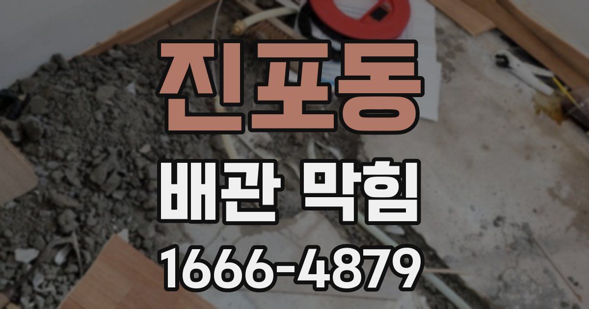 진포동 배관 막힘
