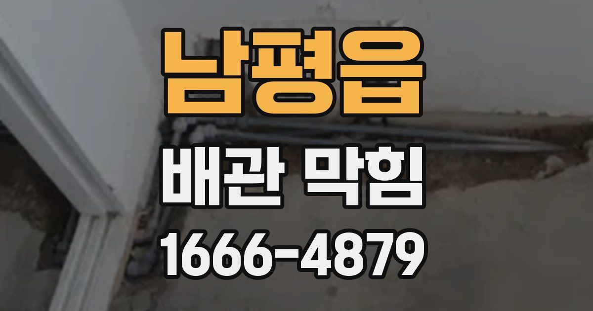 남평읍 배관 막힘