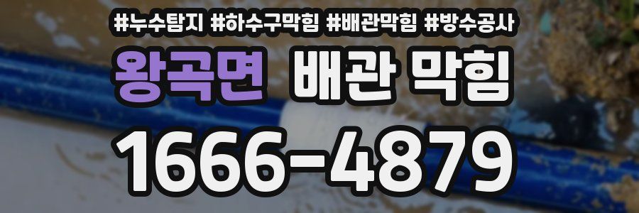 왕곡면 배관 막힘