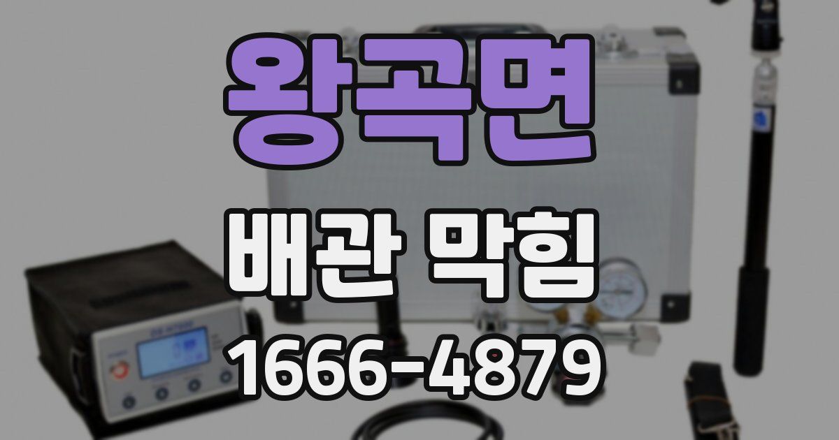 왕곡면 배관 막힘
