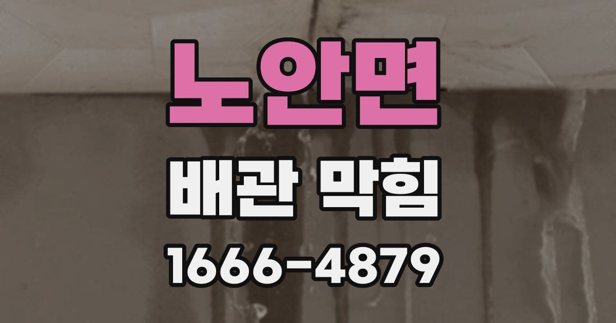 노안면 배관 막힘