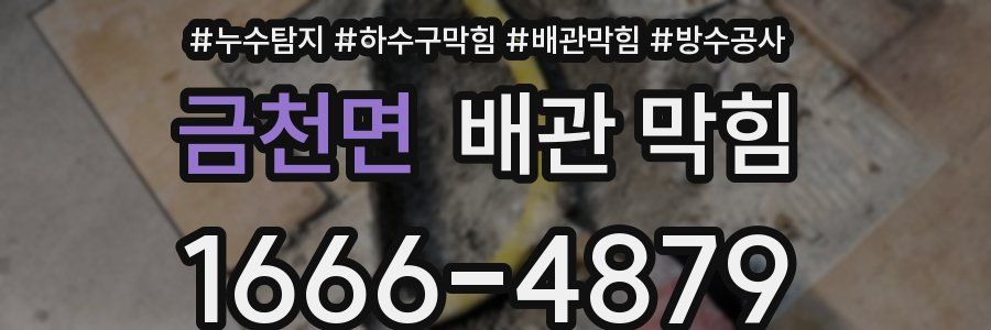 금천면 배관 막힘