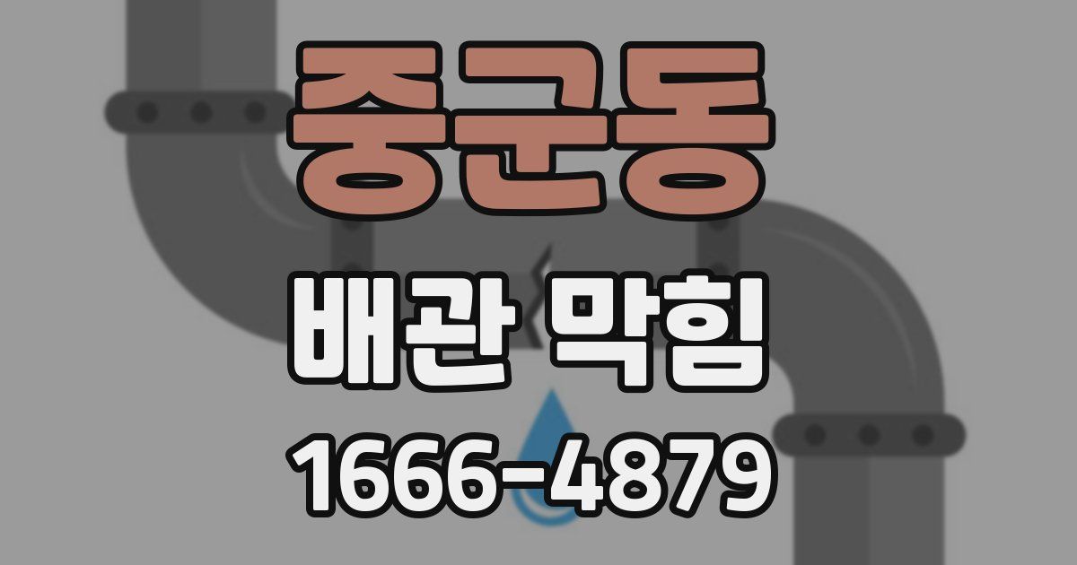 중군동 배관 막힘