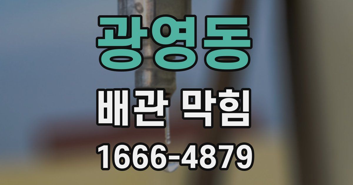 광영동 배관 막힘