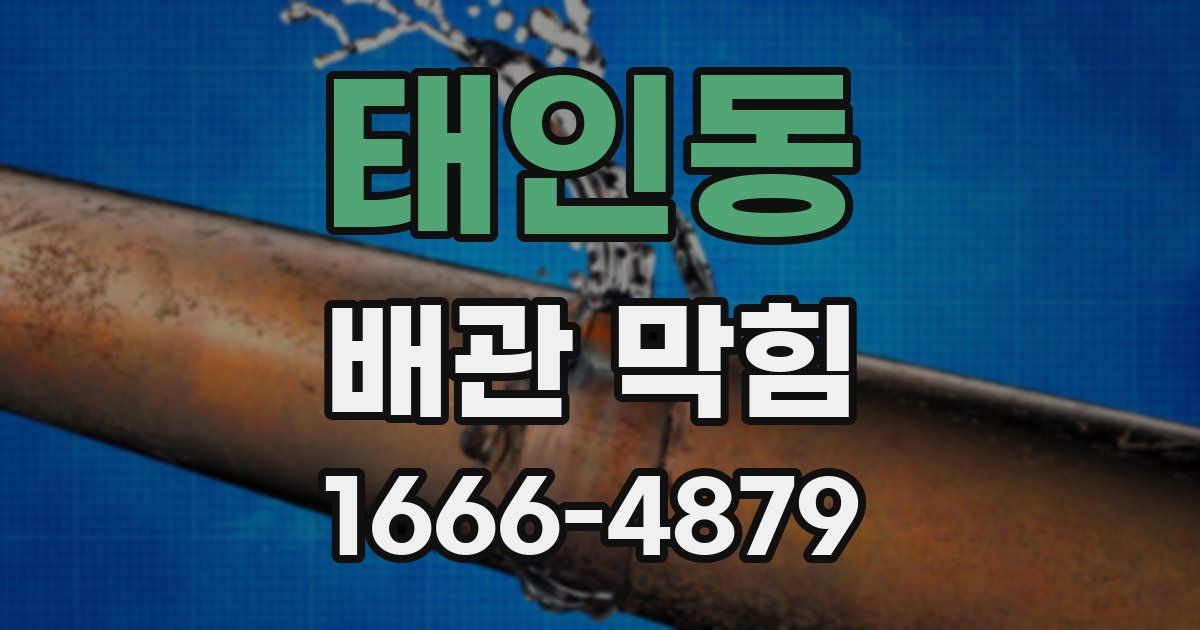 태인동 배관 막힘