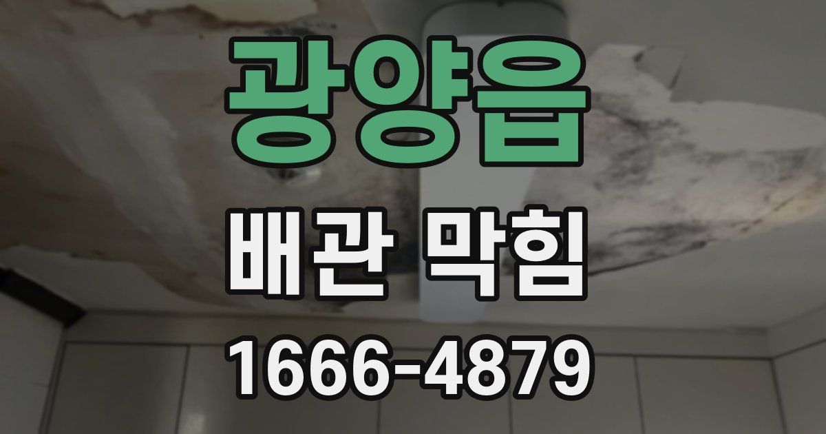 광양읍 배관 막힘