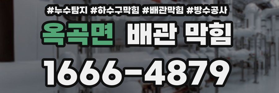 옥곡면 배관 막힘