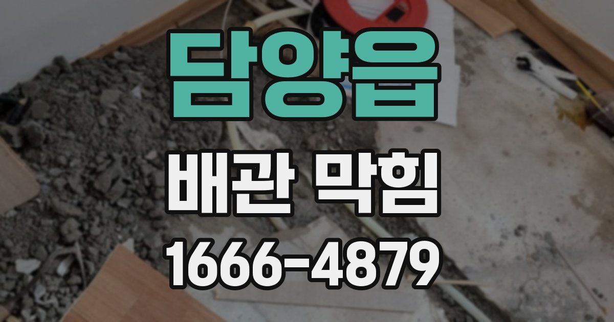 담양읍 배관 막힘