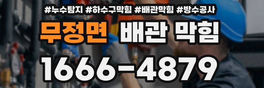 무정면 배관 막힘