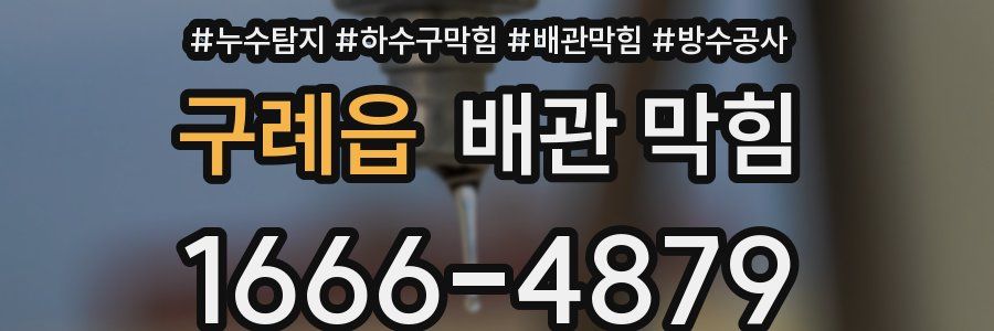 구례읍 배관 막힘