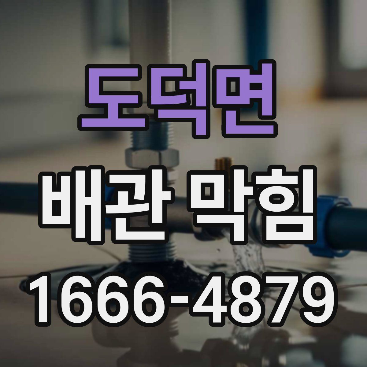 도덕면 배관 막힘