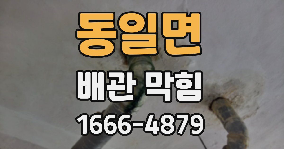 동일면 배관 막힘