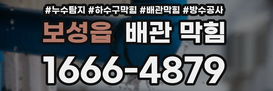 보성읍 배관 막힘