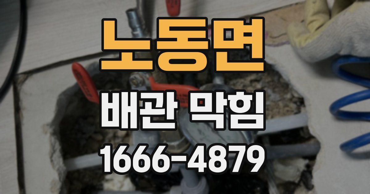 노동면 배관 막힘