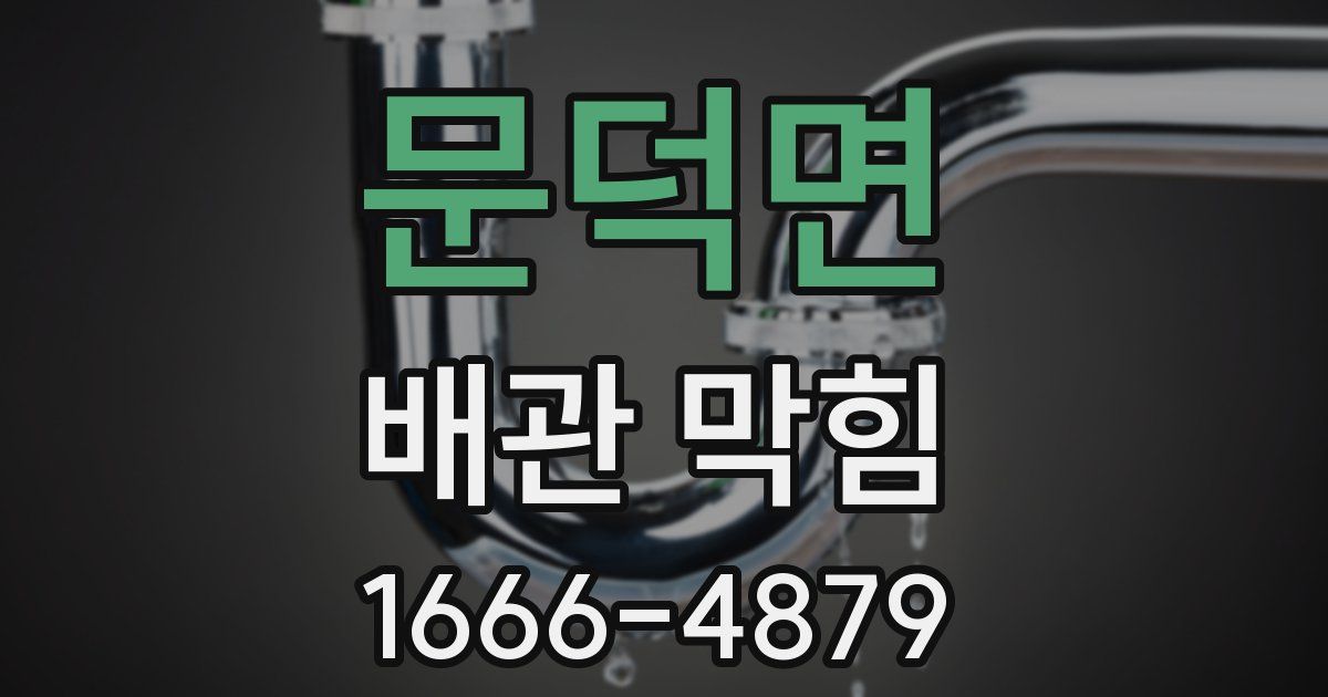 문덕면 배관 막힘
