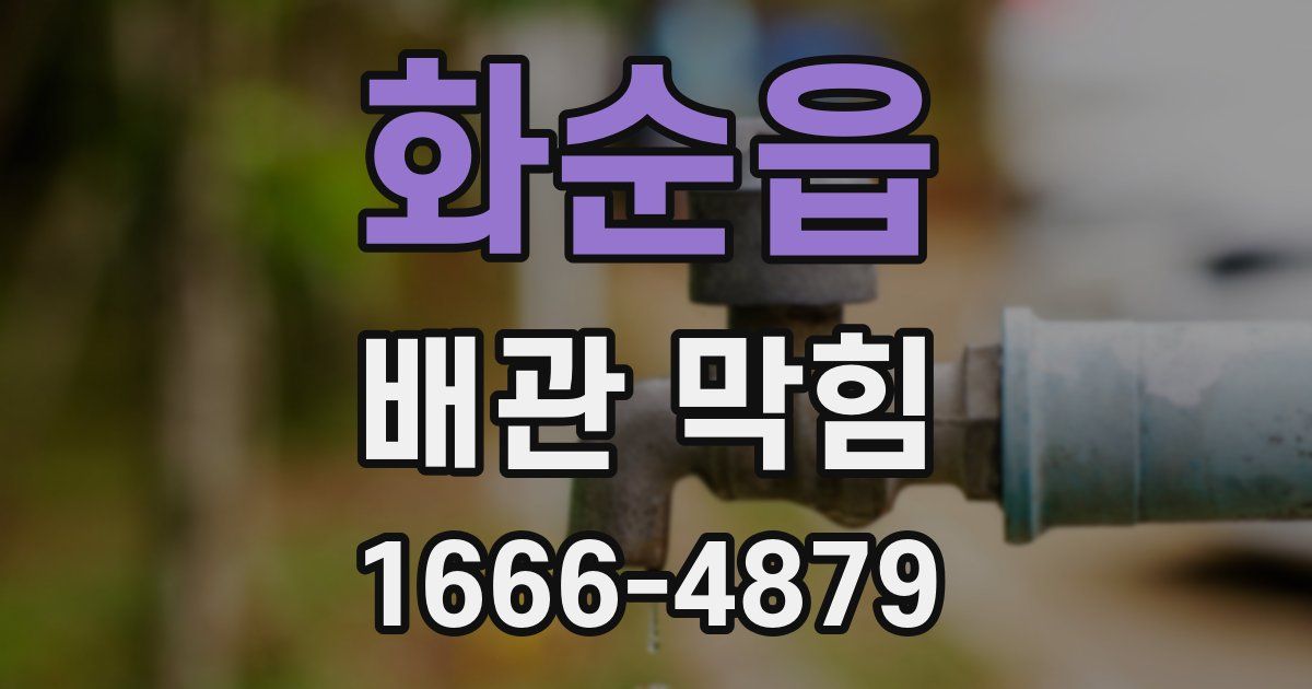 화순읍 배관 막힘