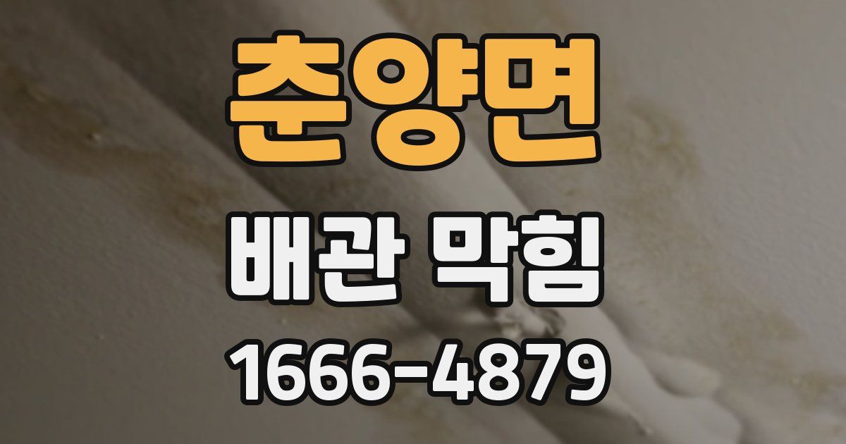 춘양면 배관 막힘