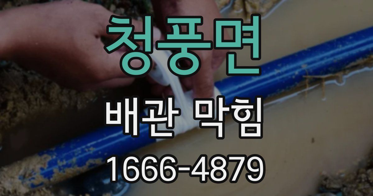 청풍면 배관 막힘