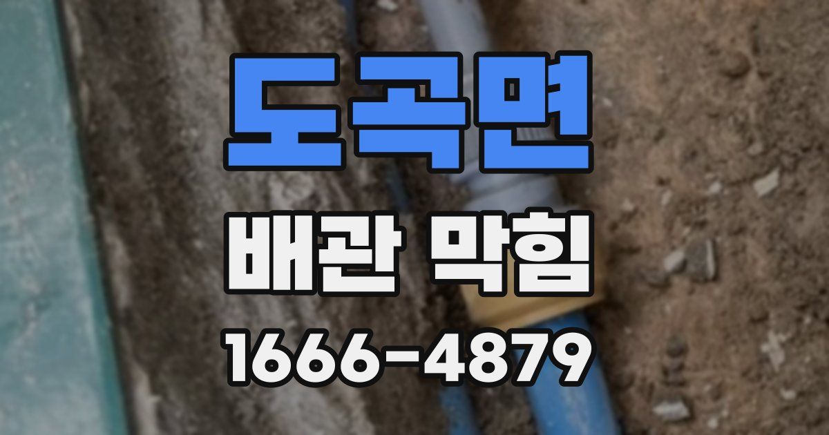 도곡면 배관 막힘