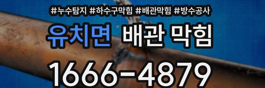 유치면 배관 막힘