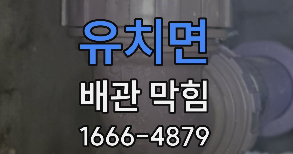 유치면 배관 막힘
