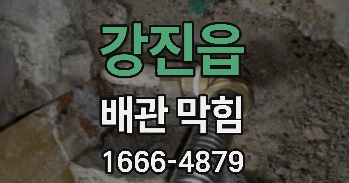 강진읍 배관 막힘