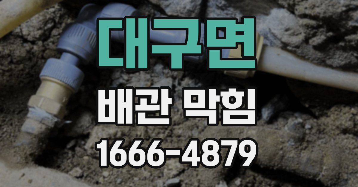 대구면 배관 막힘