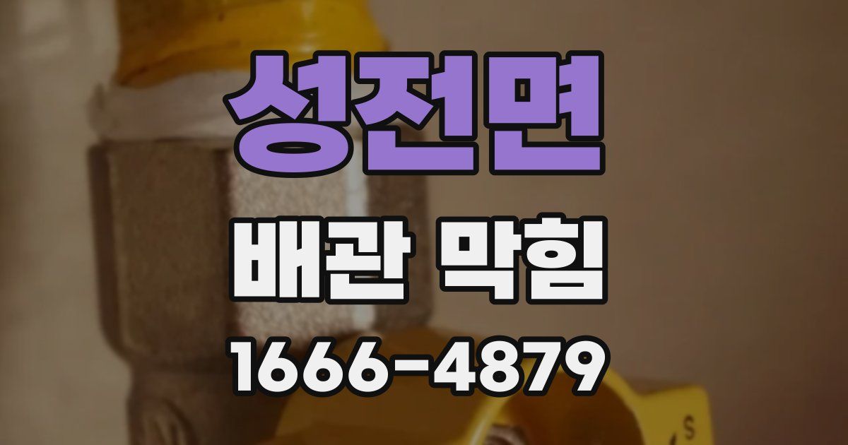 성전면 배관 막힘