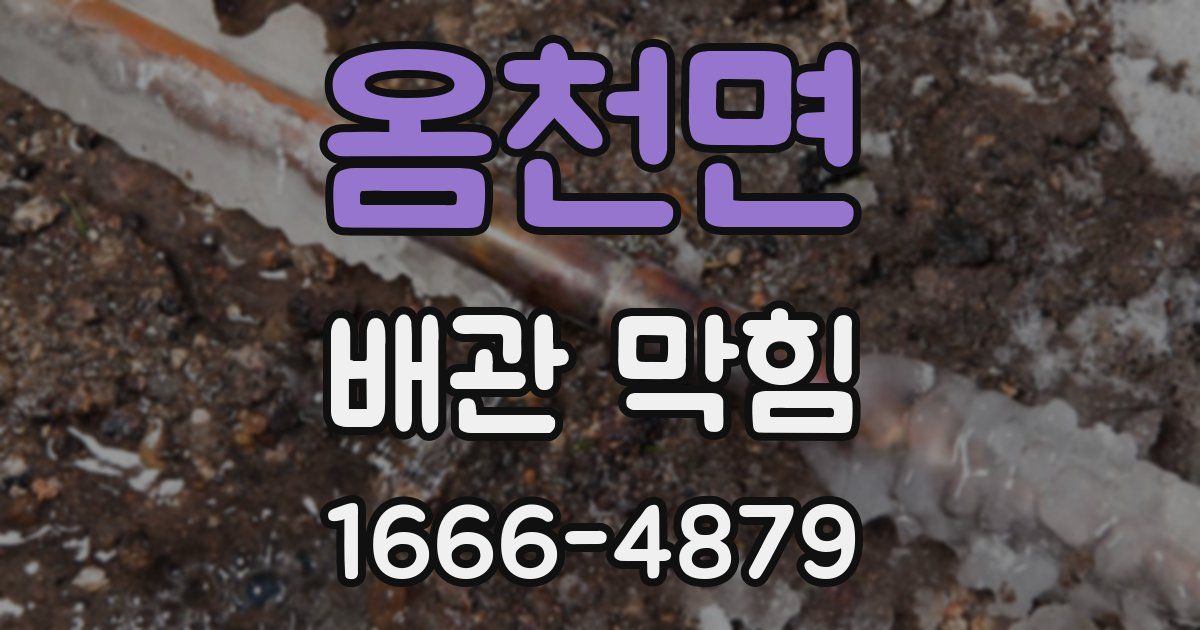 옴천면 배관 막힘