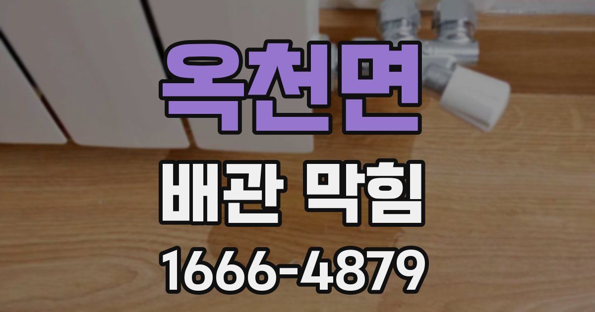 옥천면 배관 막힘