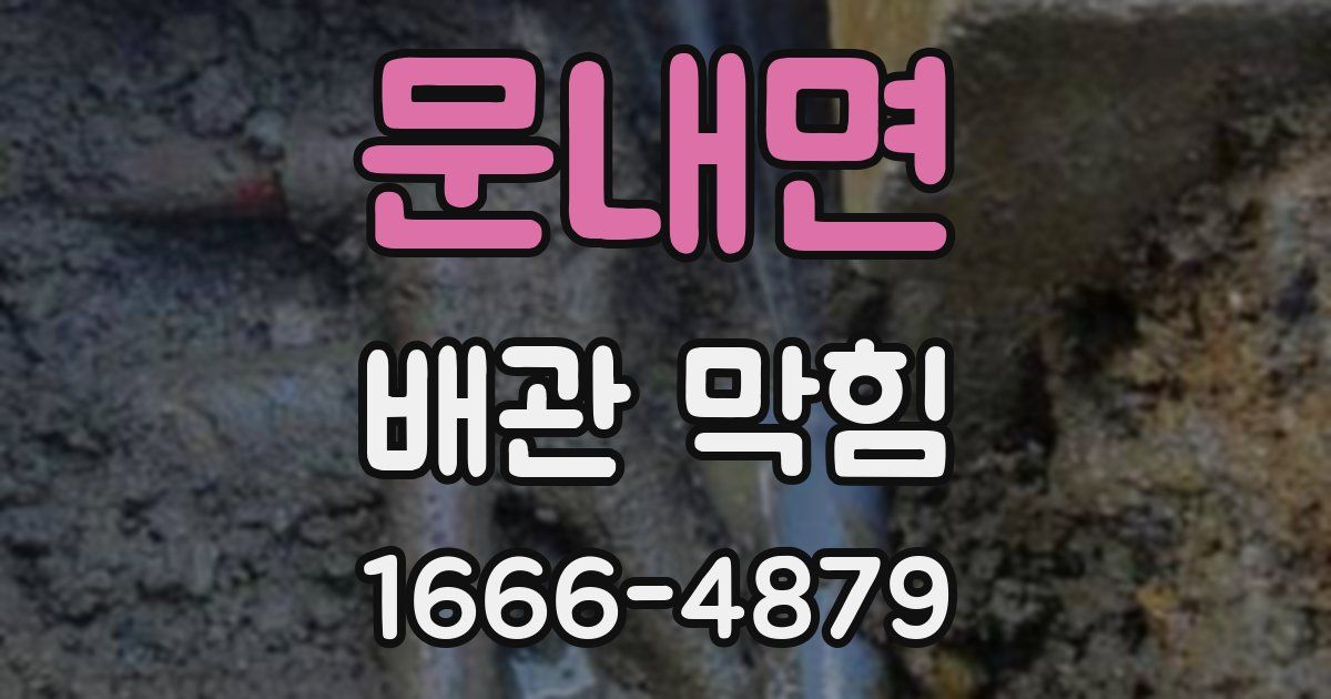 문내면 배관 막힘