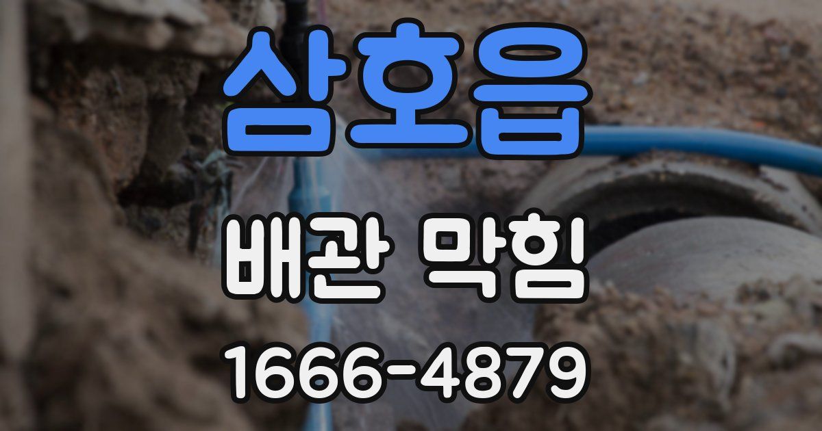 삼호읍 배관 막힘