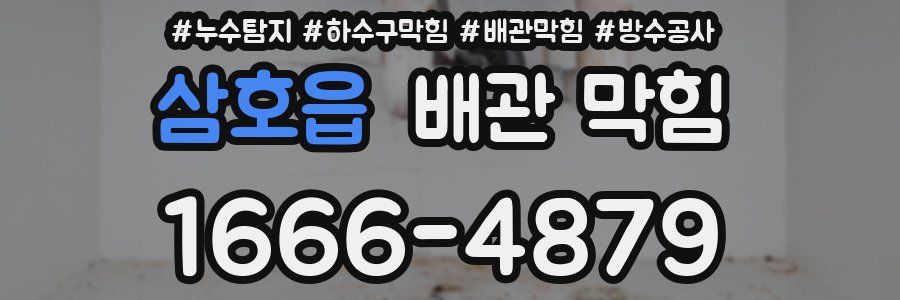 삼호읍 배관 막힘