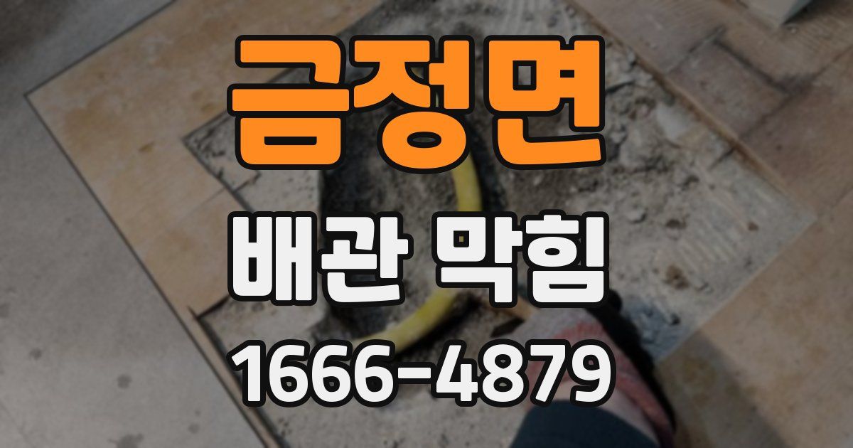 금정면 배관 막힘