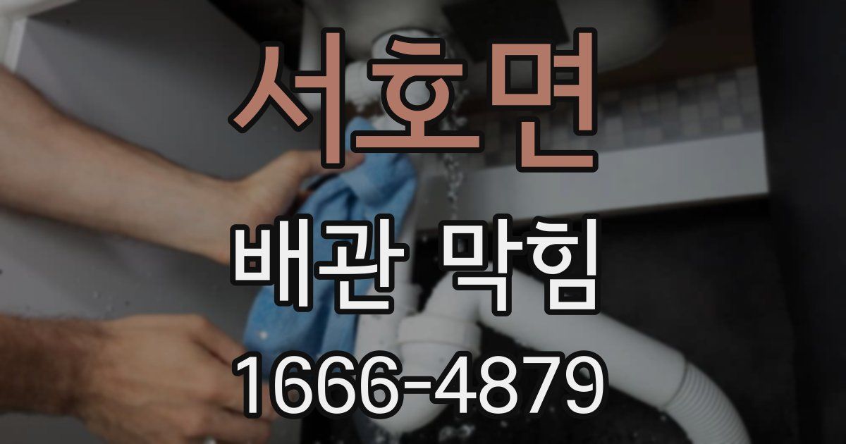 서호면 배관 막힘