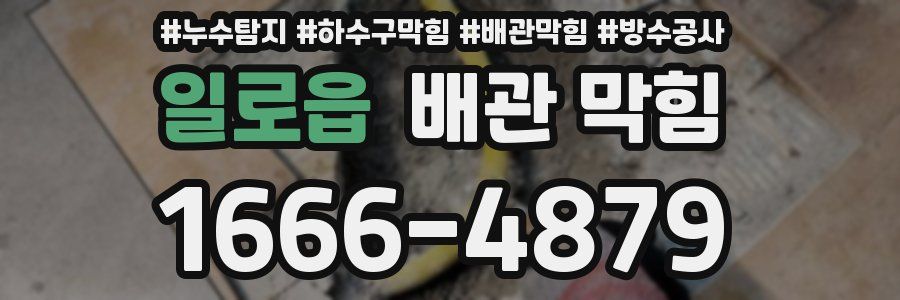 일로읍 배관 막힘
