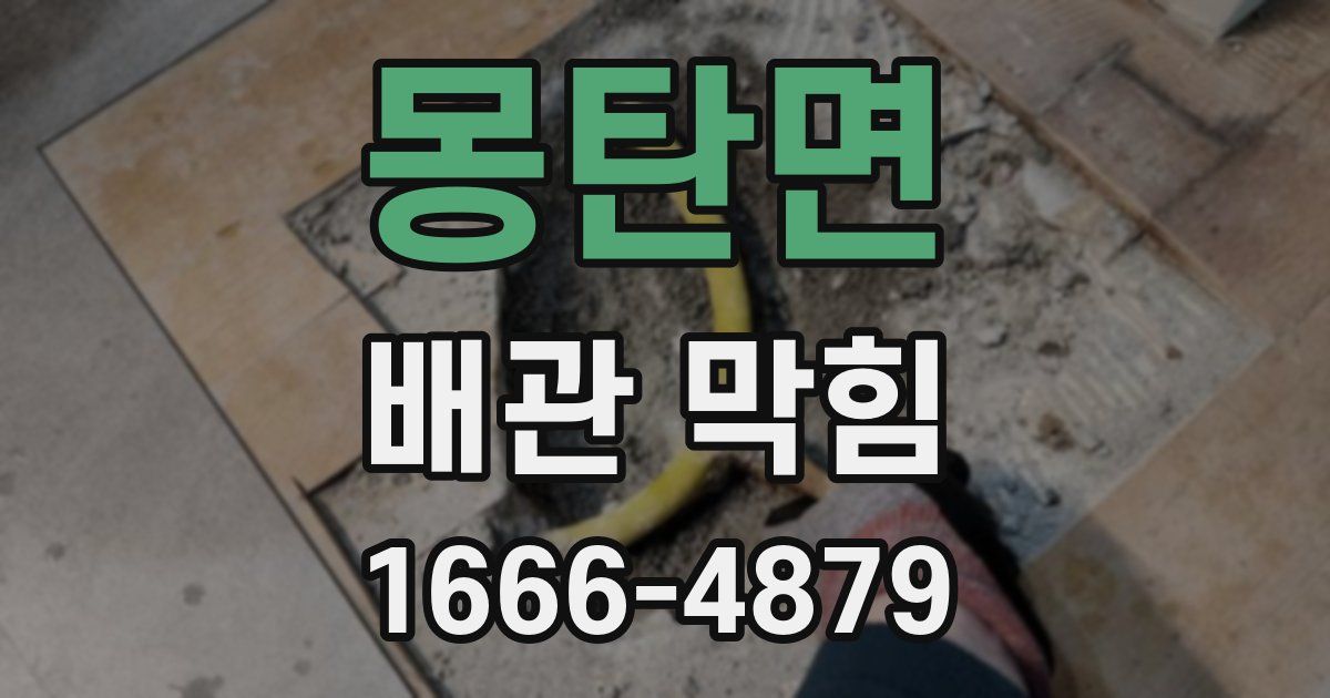 몽탄면 배관 막힘